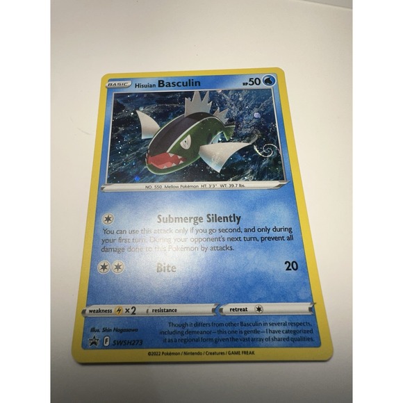 Hisuian Basculin HD FART SWIRL 🌀SWSH273 Sword & Shield Promo Cards Holo